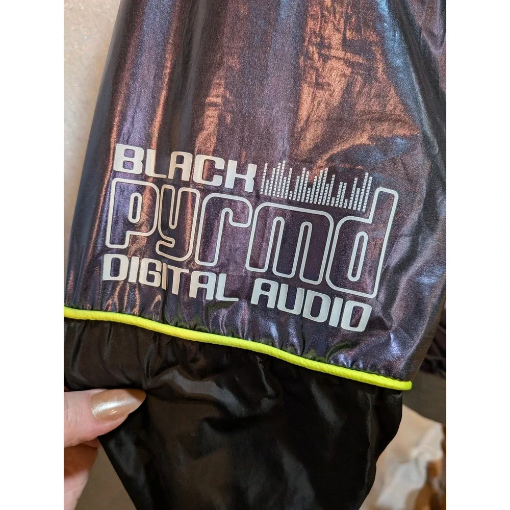 Black Pyramid XL Digital Audio Colorblock Green‎ Blue Jacket Streetwear Unisex